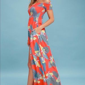 Floral print maxi dress